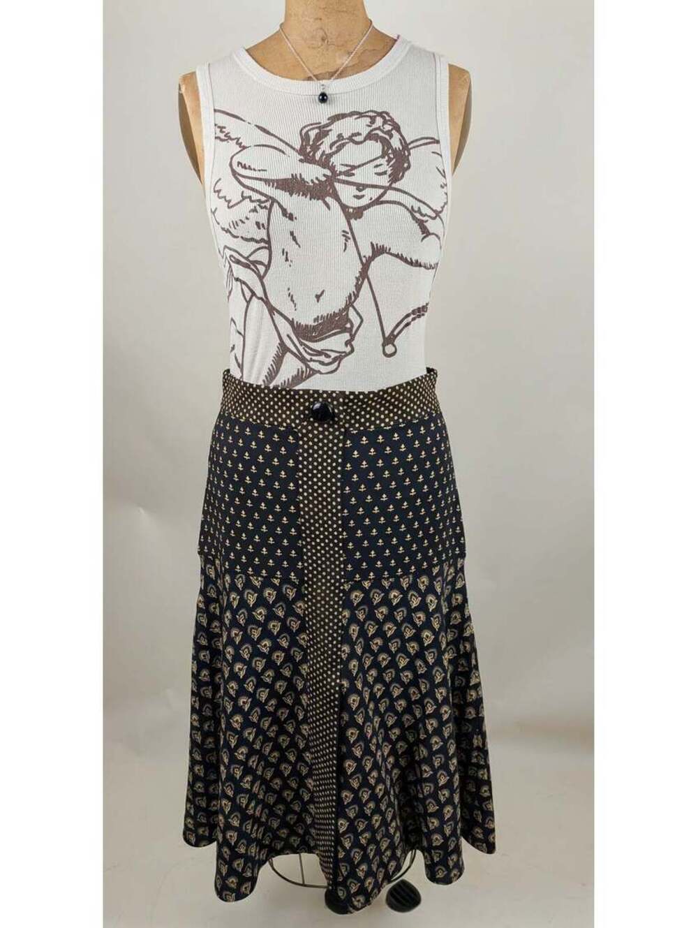 proenza schouler black gold skirt US 4